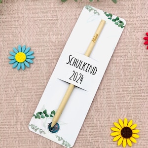 School enrollment gift - pencil with engraving - school child 2024 - sustainable small gift for the school bag personalized - back to school