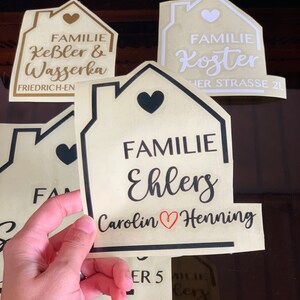 Mailbox sticker nameplate - family name - street - house number - personalized mailbox sticker - mailbox sign house image 2