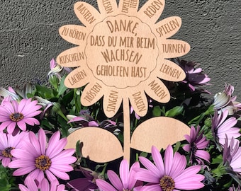 Afscheidscadeau voor kleuterjuf/kleuterjuf - Afscheidscadeau voor leerkracht/schooljuf/schooljuf - Bloemenpluk: Bedankt voor je hulp bij onze groei... gepersonaliseerd