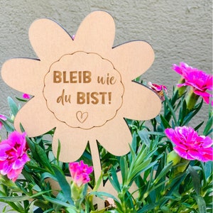 Blumenstecker Abschiedsgeschenk Kollegin / Kollege - Geschenk zum Abschied Arbeit - Ruhestand Arbeitskollege - Mitarbeiter - personalisiert