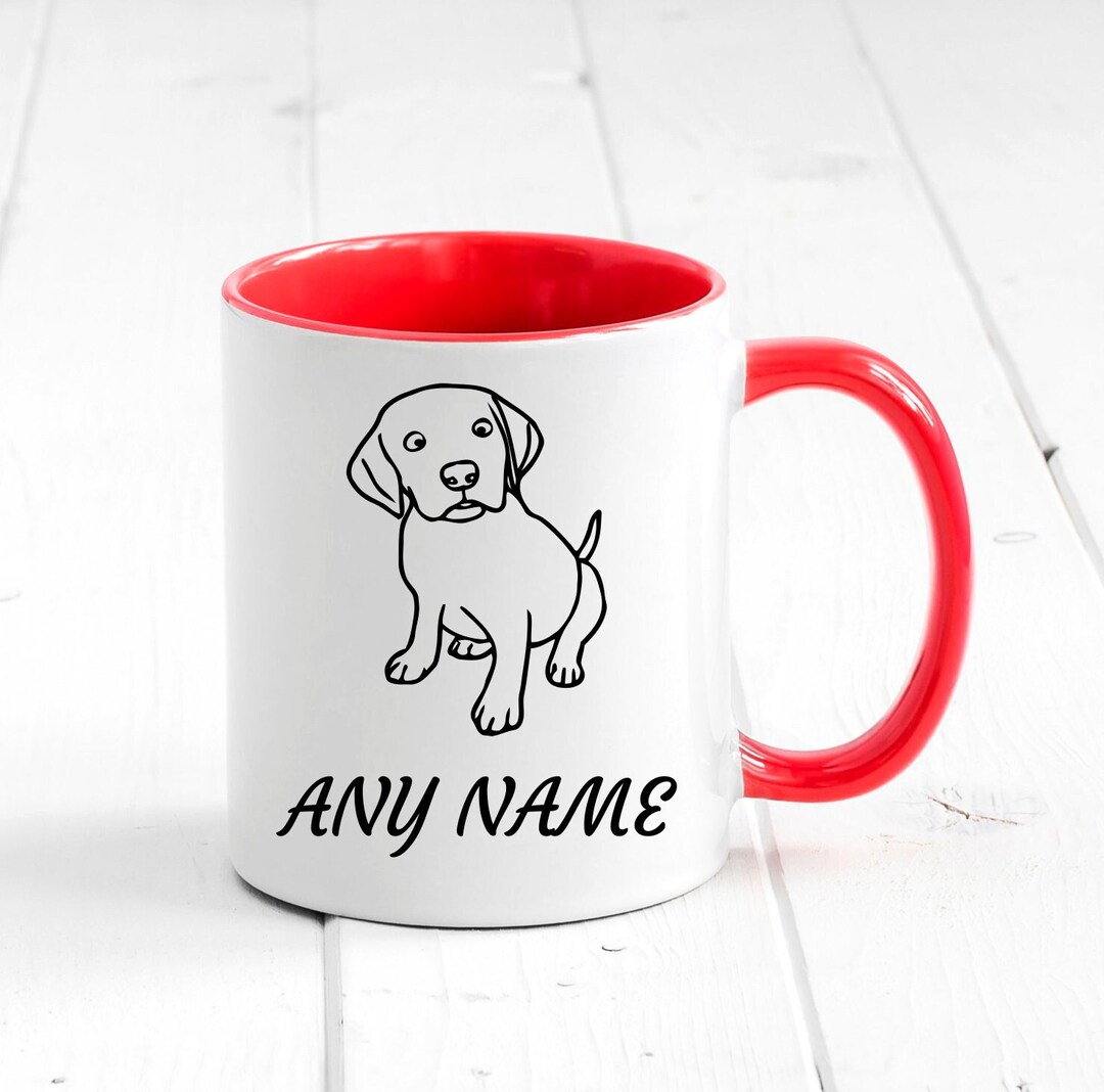 Personalized Dog Mug With Name Funny Coffee Mug Gift for Her Etsy