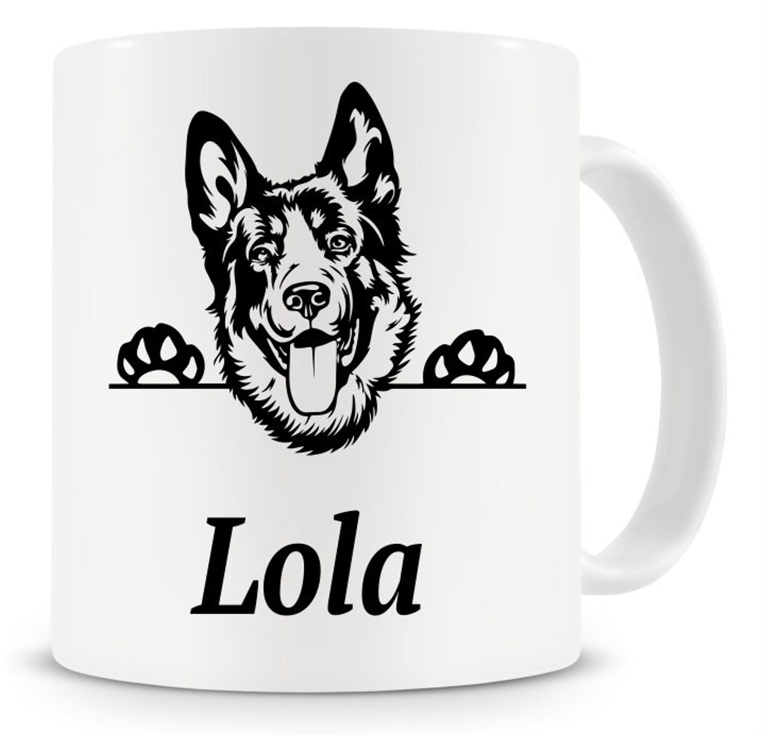 Personalized German Shepherd With Name Funny Coffee Mug Gift Etsy