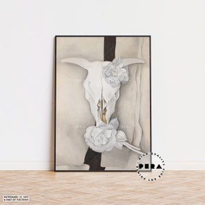 Georgia O&#39;Keeffe, Cow&#39;s Skull 1931, Famous Art, O&#39;Keeffe Art, Modern Art, Gallery Wall Art, Housewarming Gift, Exhibition Poster