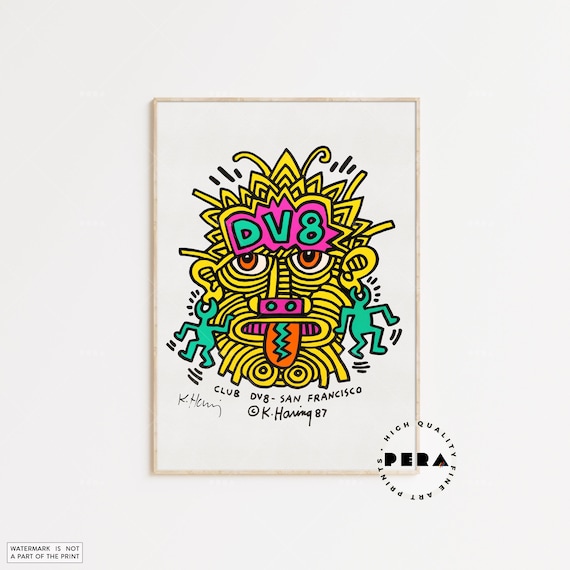 Keith Haring Print, Club DV8, Keith Haring Poster, Pop Art