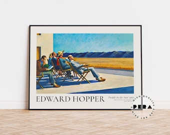Edward Hopper - People in the Sun Poster, Exhibition Poster, Vintage Poster, Museum Poster, American Realism, Art Gallery Poster, Home Decor