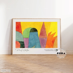 Paul Klee, Con el Triángulo Malva, Cartel de Exposición, Cartel bauhaus, Cartel de Exposición, Galería Wall Art, Impresión Abstracta, Grabados Vintage