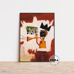 Jean Michel Basquiat, Basquiat - Trumpet 1984, Basquiat Print, Street Art, Basquiat Poster, Pop Art, Abstract Art, Modern Art, Wall Decor
