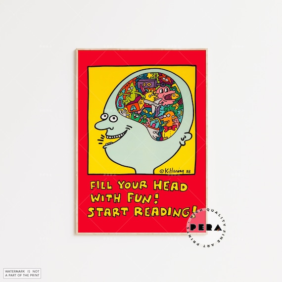 Keith Haring, Start Reading! 1988, Keith Haring Poster, Pop