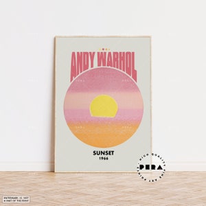 Andy Warhol, Sunset Series 1966, Andy Warhol Print, Pop Art, Retro Poster, Modern Art Print, Exhibition Poster, Trendy Wall Art Print