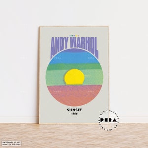 Andy Warhol, Sunset Series 1966, Andy Warhol Print, Pop Art, Retro Poster, Modern Art Print, Exhibition Poster, Trendy Wall Art Print