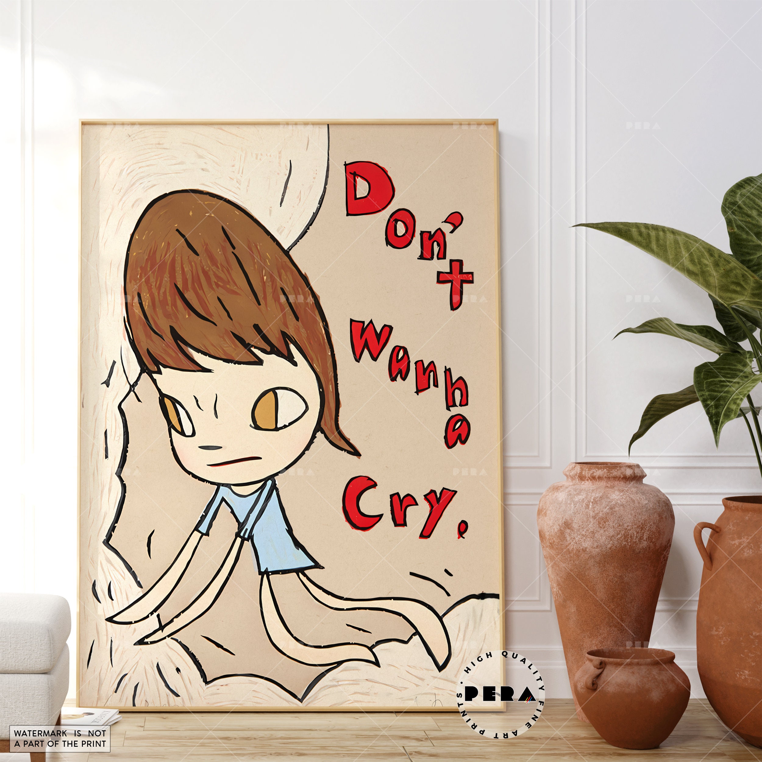 Yoshitomo Nara, Don't Wanna Cry 2010, Japanese Wall Art, Pop Art