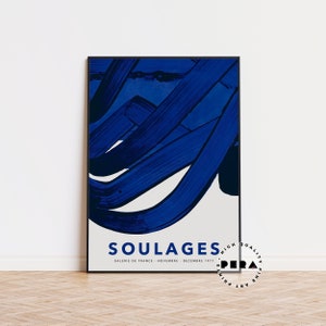 Soulages Poster, Pierre Soulages, Modern Poster, Minimalist Print, Exhibition Poster, Soulages Print, Wall Decor Print, High Quality Poster