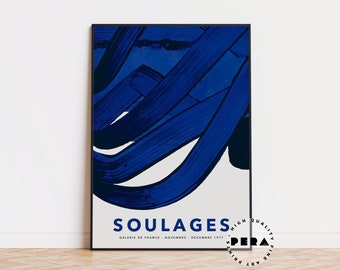 Soulages Poster, Pierre Soulages, Modern Poster, Minimalist Print, Exhibition Poster, Soulages Print, Wall Decor Print, High Quality Poster