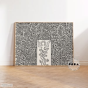 Keith Haring, Sweet Saturday Night 1985, Keith Haring Poster, Pop Art Print, Retro Poster, Keith Haring Art, Keith Haring Acrobat, WallDecor