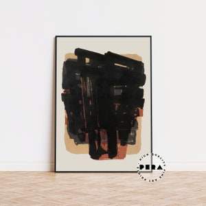 Soulages Poster, Pierre Soulages, Modern Poster, Minimalist Print, Exhibition Poster, Soulages Print, Wall Decor Print, High Quality Poster