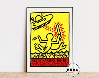 キース・ヘリング「プレイボーイ ポスター (赤)」 - 限定 - 小売 400