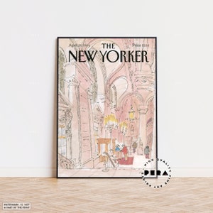 The New Yorker Magazine Cover Print, Retro Print, Magazine Cover Prints, Retro Magazine Cover, Best of New Yorker Prints, Trendy Wall Art