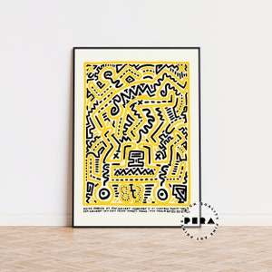Keith Haring Fun Gallery Poster, Modern Art Print, Pop Art Print, Keith Haring Art Print, Contemporary Art Print, Wall Decor, Home Decor