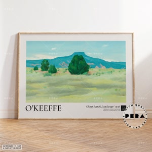 Georgia O&#39;Keeffe, Ghost Ranch Landscape 1936, Famous Art, O&#39;Keeffe Art, Modern Art, Gallery Wall Art, Housewarming Gift, Exhibition Poster