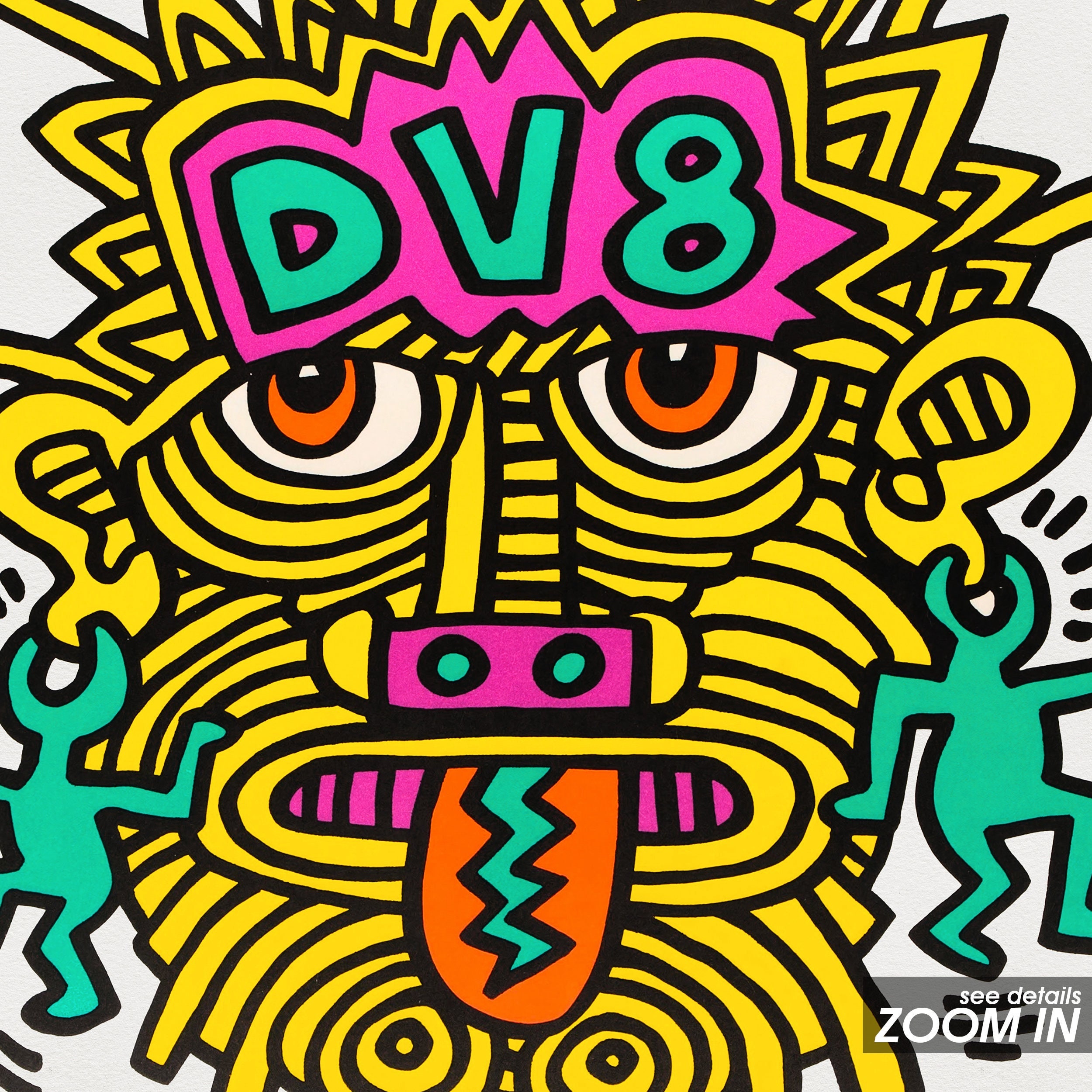 Keith Haring Print, Club DV8, Keith Haring Poster, Pop Art Print 