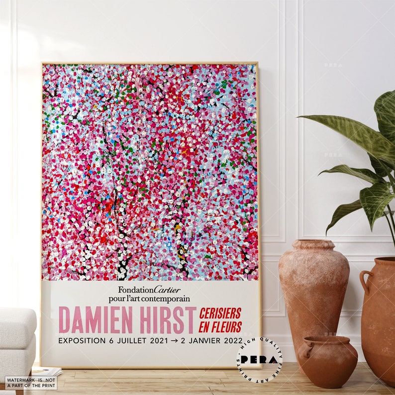 Damien Hirst Print, Damien Hirst Cherry Blossoms Poster, Fantasia Blossom, Exhibition Poster, Museum Poster, Art Print, Limited Edition image 4