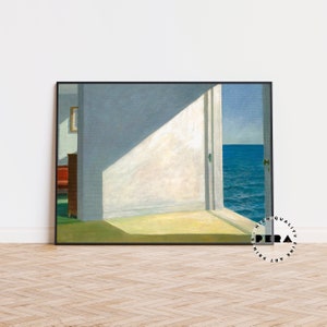 Póster de Edward Hopper - Rooms By The Sea, póster de exposición, póster vintage, póster de museo, realismo americano, póster de galería de arte, decoración del hogar