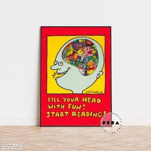 Keith Haring, Start Reading! 1988, Keith Haring Poster, Pop Art Print, Retro Poster, Keith Haring Art, Keith Haring Acrobat, Wall Decor