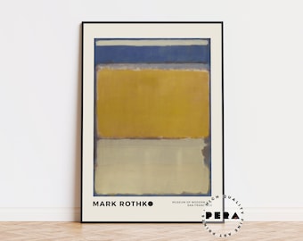 Mark Rothko Exhibition Poster, Mark Rothko Art Poster, Museum Print, Wall Hanging Museum Exhibition, Retro Print, Wall Decor, Wall Art