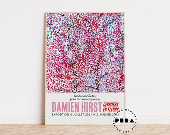 Impression de Damien Hirst, Damien Hirst - affiche de fleurs de cerisier, fleur fantaisie, affiche d'exposition, affiche de musée, impression d'art, édition limitée