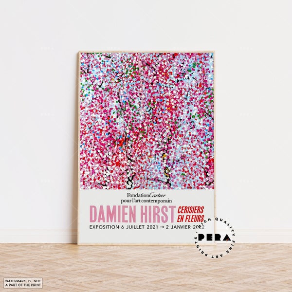 Damien Hirst Druck, Damien Hirst - Kirschblüten Poster, Fantasia Blossom, Ausstellungsposter, Museumsposter, Kunstdruck, limitierte Auflage