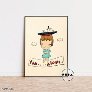 Yoshitomo Nara, I am Alone 2003, Japanese Wall Art, Pop Art, Contemporary Art, Fine Art Print, Home Decor, Wall Decor, High Quality Print