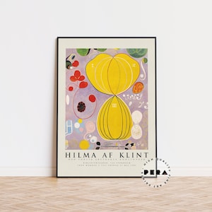Hilma af Klint Poster, Exhibition Poster, Art Gallery Poster, Art Prints, Swedish Art, Scandinavian Poster, Modern Art, Bedroom Wall Decor