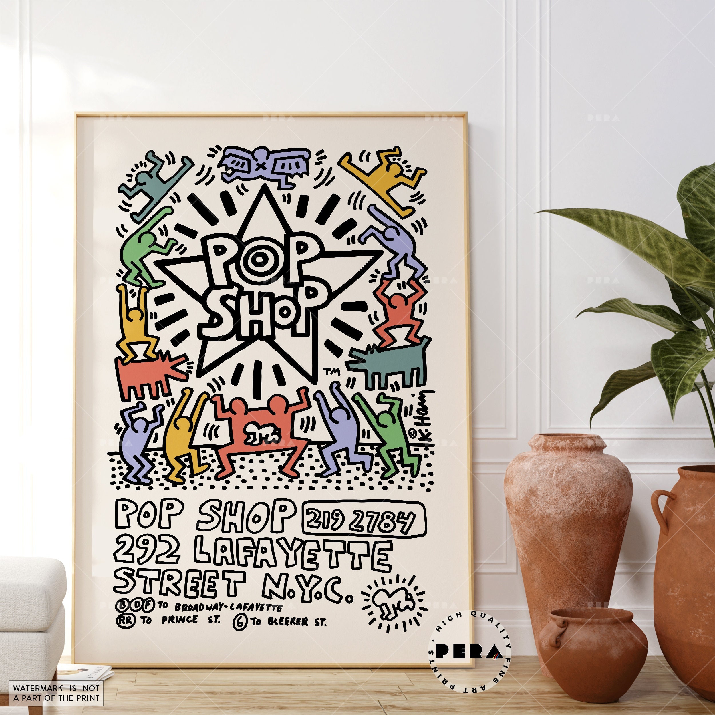 Keith Haring Print, Pop Shop, Keith Haring Poster, Pop Art