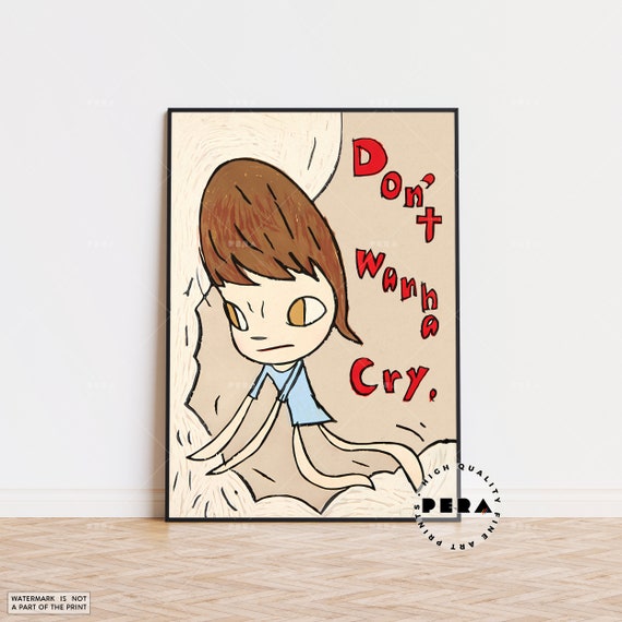 奈良美智 版画 Don't Wanna Cry Yoshitomo Nara, Don't Wanna Cry 2010, Japanese Wall Art, Pop