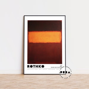 Pôster de exposição de Mark Rothko, pôster de arte de Mark Rothko, impressão de museu, arte abstrata, arte moderna, decoração minimalista, decoração de parede, arte de parede