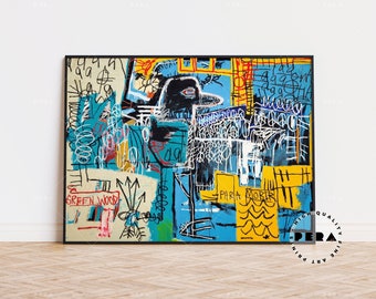 Jean Michel Basquiat, Basquiat Druck, Street Art, Basquiat - Vogel auf Geld, Basquiat Poster, Pop Art, abstrakte Kunst, moderne Kunst, Wanddekoration