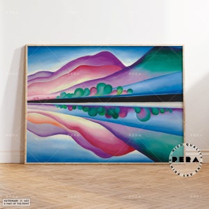 Georgia O&#39;Keeffe, Lake George Reflection 1921, Famous Art, O&#39;Keeffe Art, Modern Art, Gallery Wall Art, Housewarming Gift, Exhibition Poster