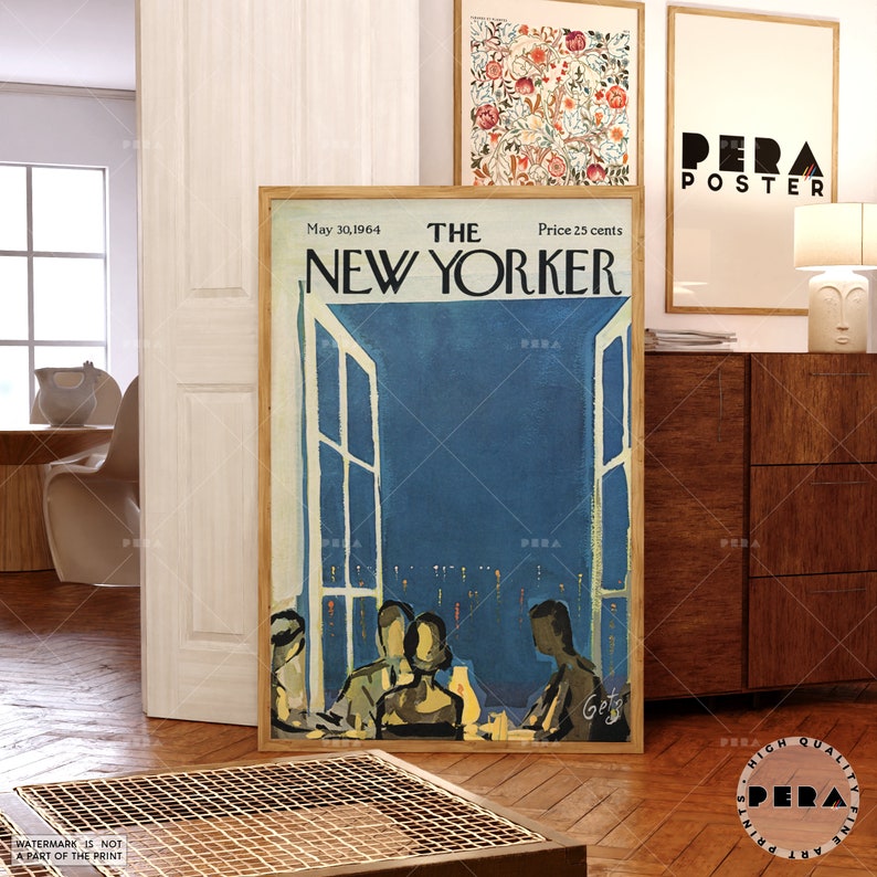 The New Yorker Magazine Cover Print, Retro Print, Magazine Cover Prints, Retro Magazine Cover, Best of New Yorker Prints, Trendy Wall Art image 5