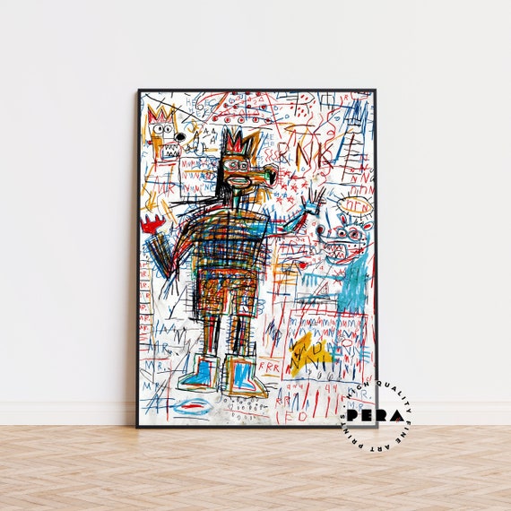 Jean Michel Basquiat, Basquiat Print, Street Art, Affiche d’exposition, Affiche Basquiat, Pop Art, Art abstrait, Art moderne, Décoration murale