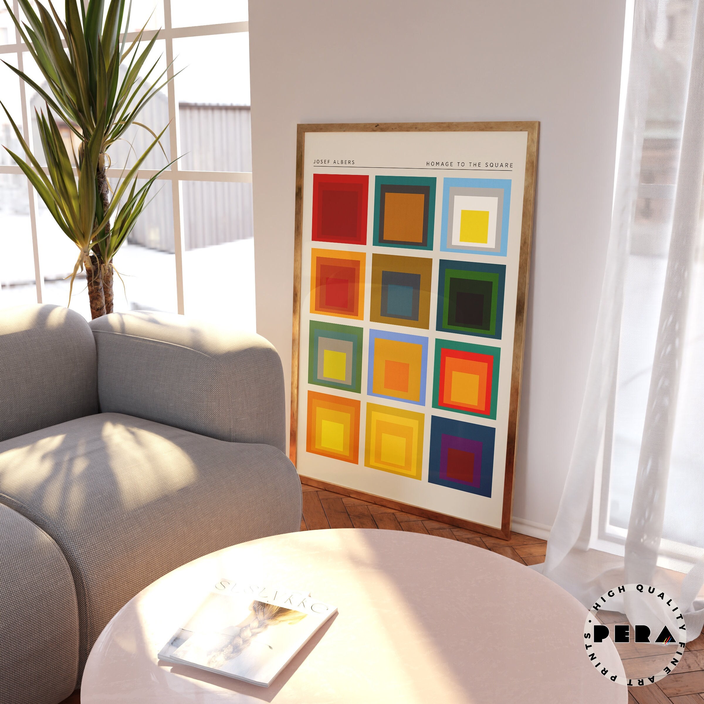 Josef Albers Print, Josef Albers Square Poster, Art Poster Josef Albers Print, Josef Albers Square Poster, Art Poster