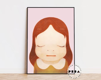 Yoshitomo Nara, Cosmic Girl Eyes Closed 2008, Japanese Wall Art, Pop Art, Contemporary Art, Fine Art Print, Wall Decor, High Quality Print