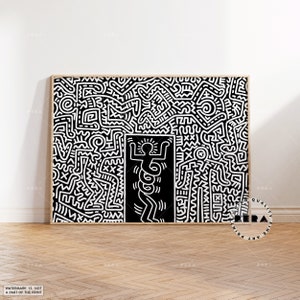 Keith Haring, Sweet Saturday Night 1985, Keith Haring Poster, Pop Art Print, Retro Poster, Keith Haring Art, Keith Haring Acrobat, WallDecor