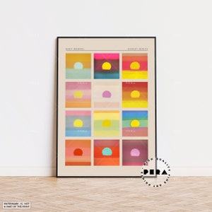 Andy Warhol, Sunset Series, Andy Warhol Print, Pop Art, Retro Poster, Modern Art Print, Exhibition Poster, Famous Painting, Trendy Wall Art