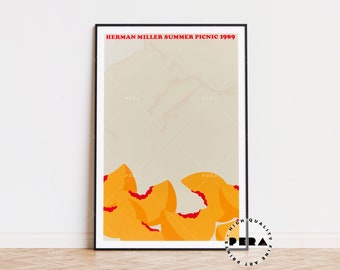 Herman Miller Summer Picnic Poster: Mid-century Modern Art Print