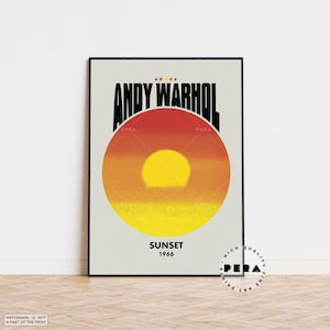 Andy Warhol, Sunset Series 1966, Andy Warhol Print, Pop Art, Retro Poster, Modern Art Print, Exhibition Poster, Trendy Wall Art Print