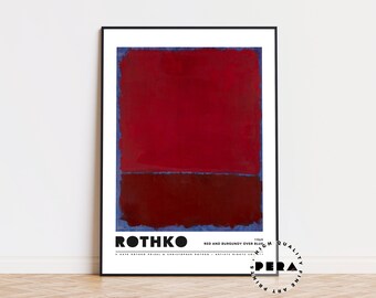 Mark Rothko Exhibition Poster, Mark Rothko Art Poster, Museum Print, Abstract Art, Modern Art, Minimalist Decor, Wall Decor, Wall Art