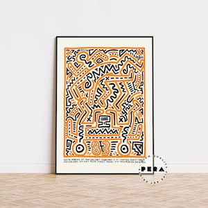 Keith Haring Fun Gallery Poster, Modern Art Print, Pop Art Print, Keith Haring Art Print, Contemporary Art Print, Wall Decor, Home Decor