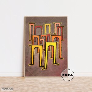 Paul Klee, Revolution des Viadukts, Cartel de exposición, Cartel de la Bauhaus, Cartel de la exposición, Galería de arte mural, Impresión abstracta, Grabados vintage
