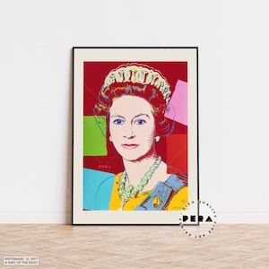 Andy Warhol, Queen Elizabeth II 1985, Andy Warhol Print, Pop Art, Retro Poster, Modern Art Print, Exhibition Poster, Trendy Wall Art Print