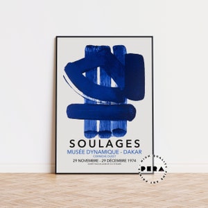 Soulages Poster, Pierre Soulages, Modern Poster, Minimalist Print, Exhibition Poster, Soulages Print, Wall Decor Print, High Quality Poster